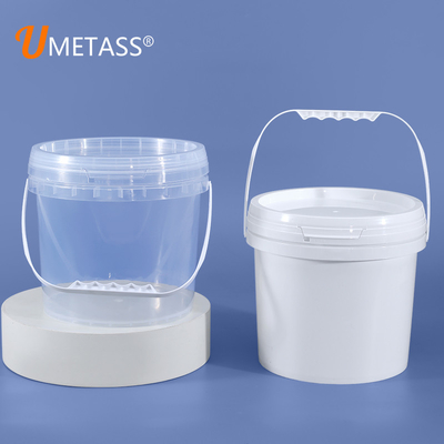 acheter Seau en plastique de qualité alimentaire de 4 litres avec couvercle et résistance à haute température en blanc fabrication en ligne