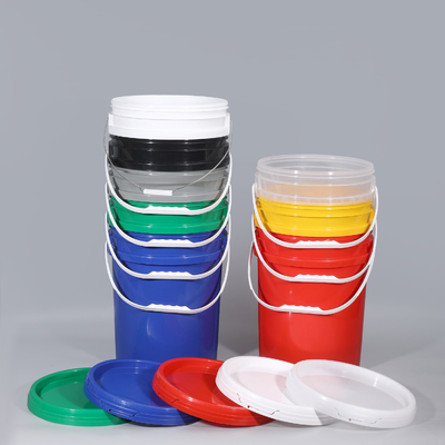 acheter 1-5L Capacité de plastique de lavage de seau de sable Jouets contenant avec poignée couvercles Logo personnalisé fabrication en ligne