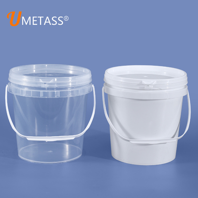 acheter Logo personnalisé 3L Blanc transparent Petit Gallon PP Boîte de peinture de qualité alimentaire 20l Contenant avec couvercle fabrication en ligne