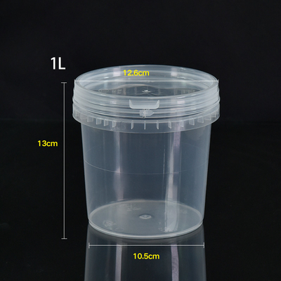 acheter Impression à écran de soie Impression 1L 100pcs Ensemble de seau en plastique transparent pour le stockage des aliments fabrication en ligne
