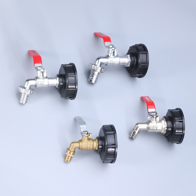 acheter Support personnalisé OEM IBC Adaptateur de réservoir pour la maison de jardin tuyau de robinet de fil de la boule de cuivre bibcock fabrication en ligne