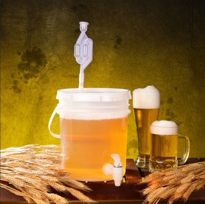 acheter Logo personnalisé 2 couvercles Fermentateur en plastique pour les enzymes automatiques de la bière de fruits Contenant fabrication en ligne