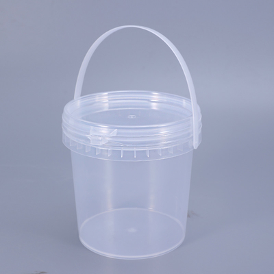 acheter Seau d'eau avec imprimé personnalisé plastique transparent de qualité alimentaire résistant aux chocs fabrication en ligne