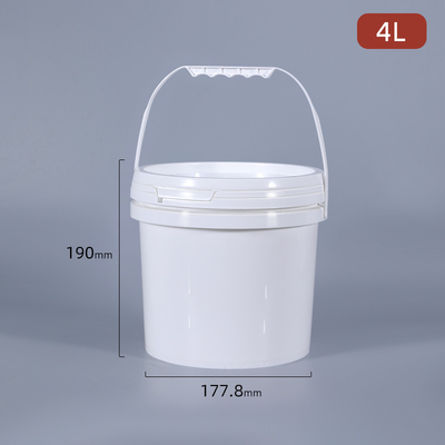 acheter 1L 2L 3L 4L 5L Seau de peinture en plastique vide avec couvercle pour seau industriel avec couvercle blanc fabrication en ligne