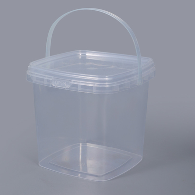 acheter 2L Capacité de qualité alimentaire Bouteilles en plastique carré clair avec poignée pour le stockage des biscuits fabrication en ligne
