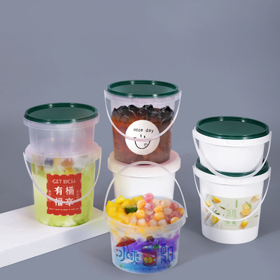 acheter Logo personnalisé 350ml 500ml 700ml Goûter rond en plastique PP jetable avec couvercle fabrication en ligne