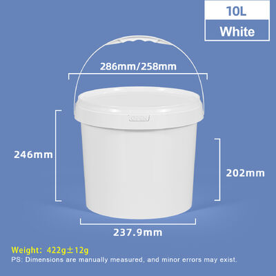 acheter Seau en plastique personnalisé de 10L, transparent, rond, de qualité alimentaire, pour le stockage en vrac de bonbons, pop-corn, biscuits, avec couvercle et poignée fabrication en ligne
