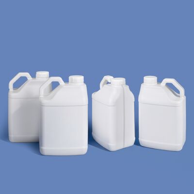 acheter Bidon carré en plastique de 5 litres en HDPE avec doublure en aluminium, poignée élargie, ligne de niveau visible et bouchon à vis pour revêtements et solvants fabrication en ligne