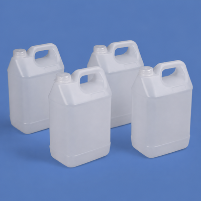 acheter 5L de qualité alimentaire PE en plastique Jerry Can avec bouchon de bouche de baleine et poignée Emballage Can pour l'eau Sauce liqueur Utilisation de stockage de liquide chimique fabrication en ligne