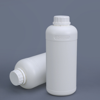 Bouteille fluorée en plastique HDPE blanche de 1 litre pour emballage de pesticides personnalisée