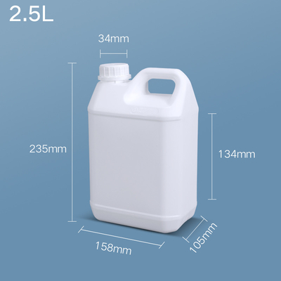 Bouteille COEX de détergent plastique carré HDPE pour revêtements à base d'huile Package 2.5L