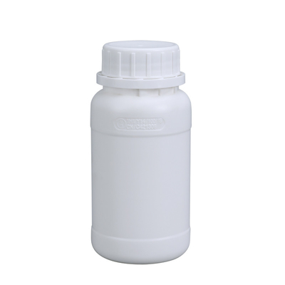 Bouteille fluorée en plastique HDPE de 200 ml pour solvants organiques chimiques en option de couleur blanche
