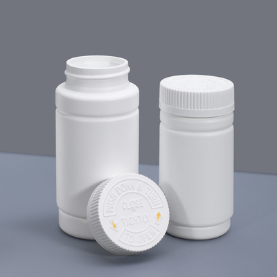Matériau du collier HDPE 100 ml Contenant de médicaments blancs solides vides pour emballage de capsules