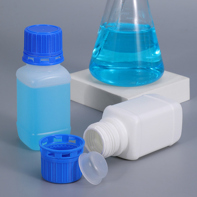 Bouteilles de réactif de laboratoire carré en HDPE de 100 ml