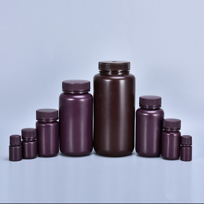 Bouteille de réactif ambrée brune en plastique à vis de 100 ml en PP pour l'industrie chimique