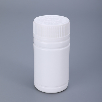 Bouteille de pilule ronde en HDPE blanc de 112 ml avec couvercle à l' épreuve des enfants