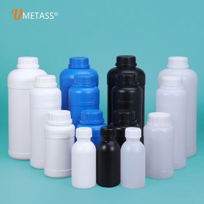 Bouteille en plastique noir congelé en HDPE mat recyclé destinée aux fabricants d'emballages cosmétiques