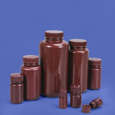Bouteilles vides en ambre en plastique PP en polypropylène 250 ml 500 ml Réactif de pesticides et contenant de détergent
