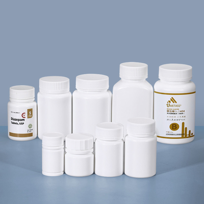 Collier en PEHD Bouteilles de pilules pharmaceutiques 50cc 4 oz Couvercle de joint en papier d'aluminium blanc
