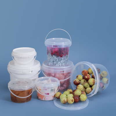 Bouteilles de plastique rondes transparentes pour le stockage des aliments Capacité 280 ml/450 ml/650 ml de qualité alimentaire