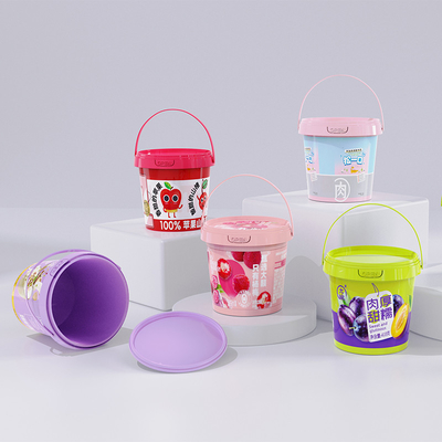 Bouteille en plastique en PP avec poignée de couvercle pour emballage de beurre de cacahuète