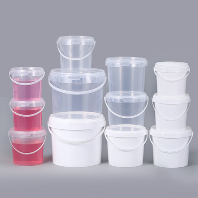 Eau 900 ml 1L 2L ISO9001SGS Seau en plastique transparent avec couvercle pour les noix Yogurt confiture de bonbons