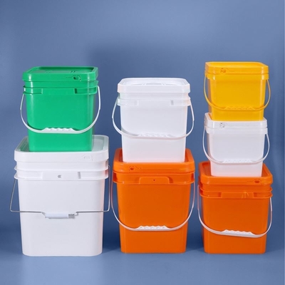 Matériau PP Petits seaux de citrouille en plastique avec couvercle 5L 8L 10L 13L 16L 25L