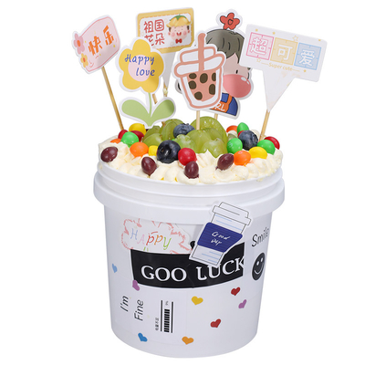 Logo imprimé IML personnalisé 1L Bouteille en plastique ronde pour le yogourt, le chocolat et les sauces