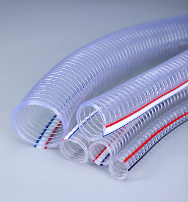 Réduction UMETASS tuyau d'eau flexible renforcé de fil de PVC transparent avec connexion de bride