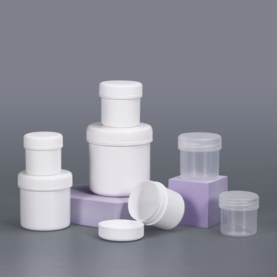 Cosmétique vide 4 oz Bouteilles en plastique Contenant Blanc clair Pour le stockage de la crème