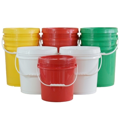 5 gallons de seaux de plastique blanc avec couvercle de plastique-peinture-bouteille pour votre ligne de production