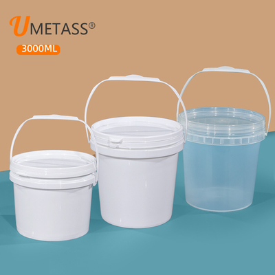 Forme ronde 3L en plastique de qualité alimentaire PP Bouteilles personnalisées Logo personnalisé