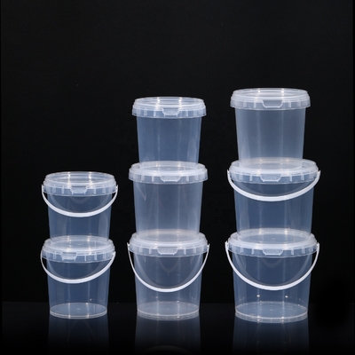 300 ml 5 litres IML Seau en plastique personnalisé avec couvercle pour miel Cookie Yogurt Sauces au beurre