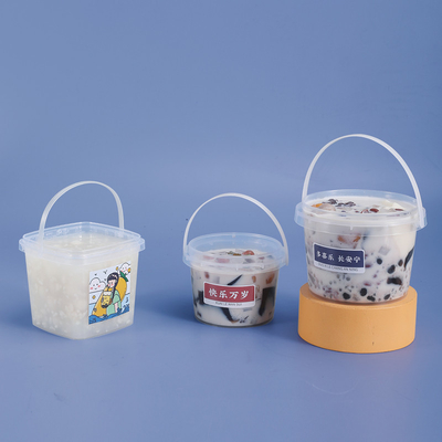 échantillon fourni dans un seau en plastique stockage 280ml 500ml 1000ml qualité alimentaire couleur personnalisée