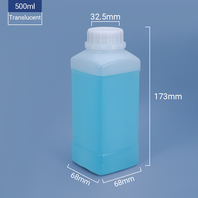 Bouteille en plastique carré de 500 ml, facile à remplir et à verser