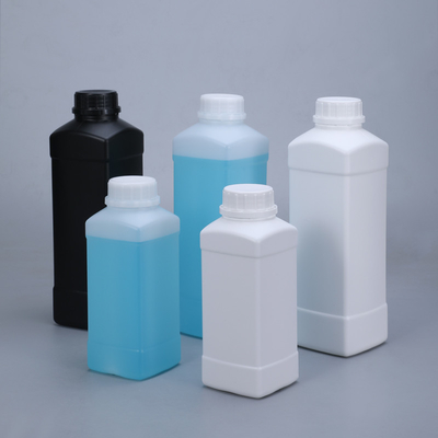 Bouteille en HDPE carré à haute durabilité avec capuchon anti-altération résistant aux produits chimiques