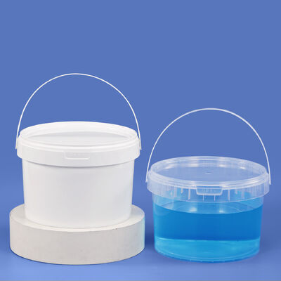 4L Transparent Airtight Food-Grade Plastic Bucket with Screw Lid for Honey/Candy Container