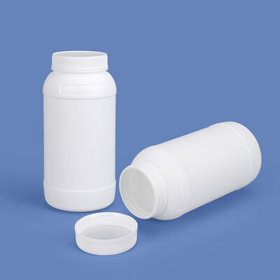 Vente en gros de flacons fluorés en HDPE de 2 litres, contenant en plastique chimique à bouche large, avec un bouchon à vis pour solvants organiques.
