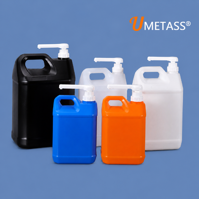 Jerrycan réutilisable en HDPE avec bouchon distributeur de pompe, récipient carré de 1L 2L 5L pour détergent, emballage alimentaire cosmétique