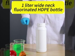 Bouteille en plastique fluoré de 1000 ml pour stockage de produits chimiques liquides résistant aux acides et aux alcalis