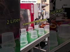 Un seau en plastique de 2 litres avec un couvercle pour l'eau