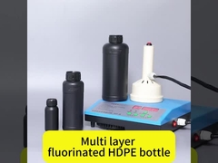 Bouteille en HDPE en plastique fluoré noir
