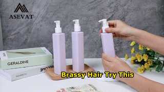 Bouteille de shampoing violet